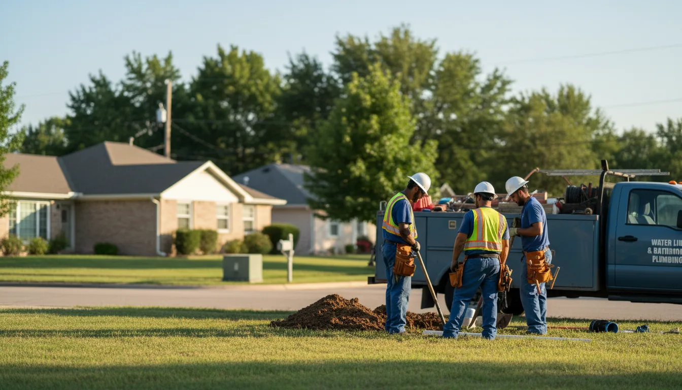 Residential water line and bathroom plumbing service in Underwood, ND